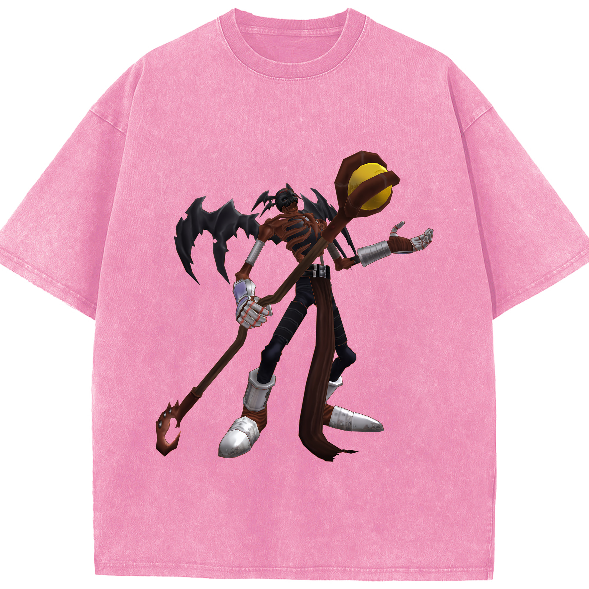 （画像用） Digimon デジタルモンスター/デジモン 綿100% ヴィンテージ風 半袖Tシャツ（フロントプリント）